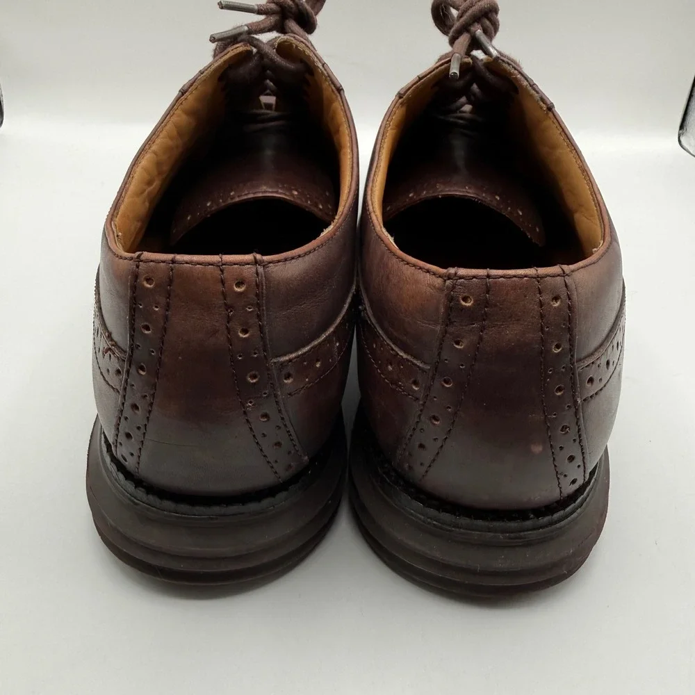 Cole Haan LunarGrand Brown Leather Cap Toe Oxford Shoes C12610 Mens 12 M